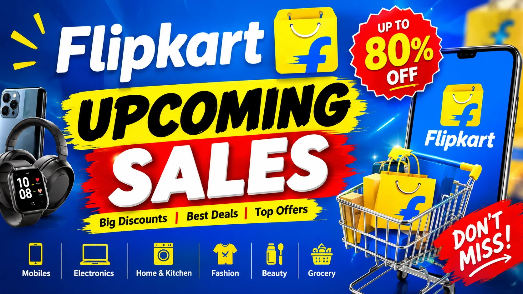 Flipkart Upcoming Sales 2026 - Next BBD Sale Dates, Discounts & Tips