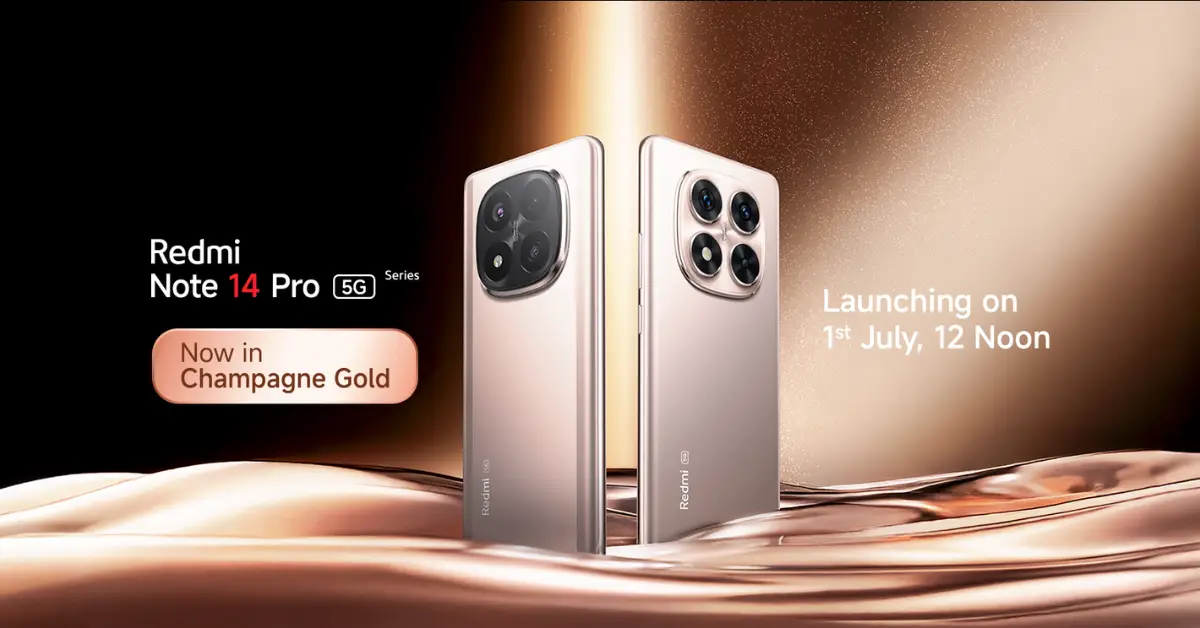 Xiaomi Adds Champagne Gold to Redmi Note 14 Pro 5G’s Color Lineup