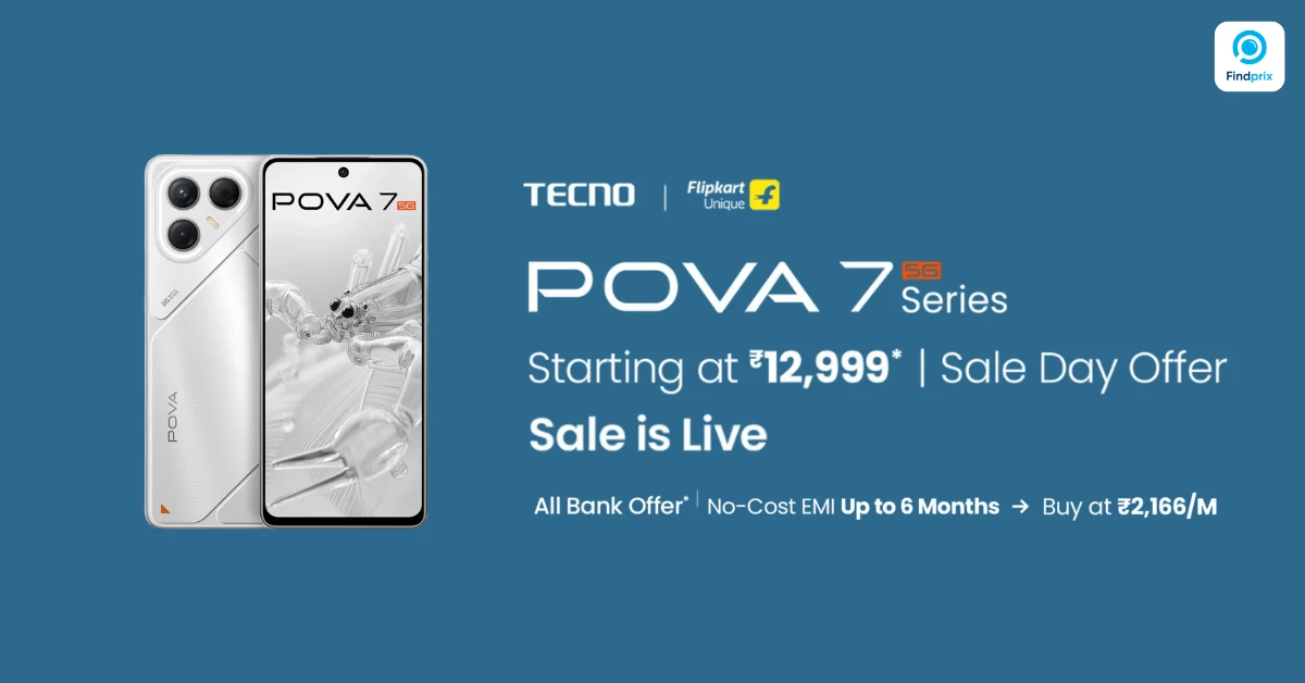 Tecno Pova 7 5G Goes on First Sale Today in India via Flipkart: Starts at ₹13,299