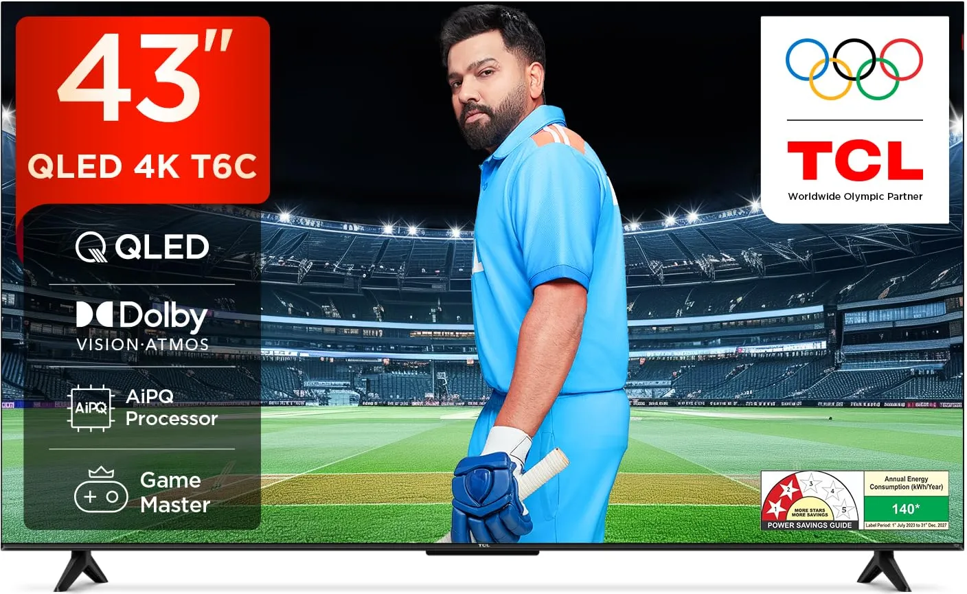 TCL 43-inch 4K Smart TV (43T6C)