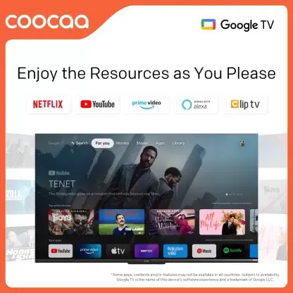 Coocaa Frameless 65Y72 65 Inches 4K LED Smart Google TV