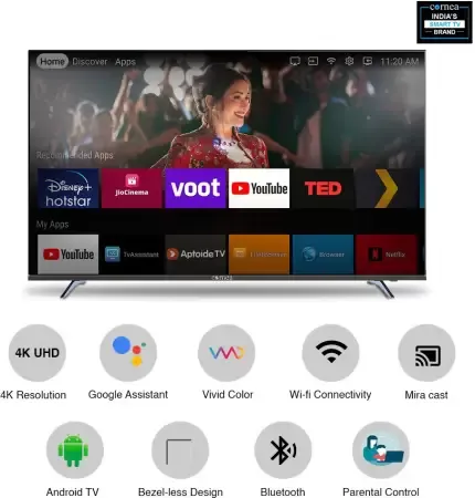 Cornea Bezelless 50CORFLS05 50 inches 4K LED Smart TV