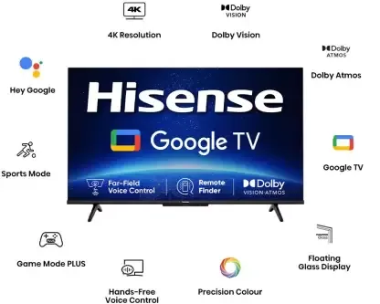 Hisense A6H Series 43A6H 43 Inches 4K LED Smart Google TV
