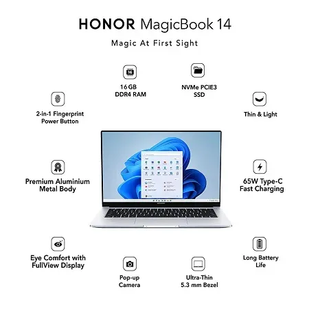 Honor MagicBook 14 NMH-WFQ9HN AMD Ryzen 5 5500U (16GB/512GB SSD/Win11)