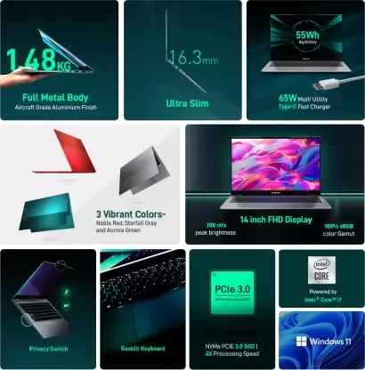 Infinix INBook X1 Pro XL12 Core i7 10th Gen (16GB/512GB SSD/Windows 11)
