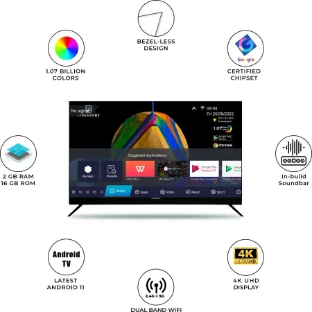 LimeBerry LB50MU11BSNS5GV 50 inches 4K LED Smart TV