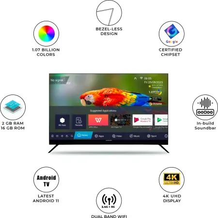 LimeBerry LB55MU11BSNS5GV 55 inches 4K LED Smart TV