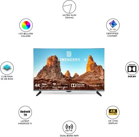Limeberry SP55QU11SSPS5GV 55 inches 4K QLED Smart TV