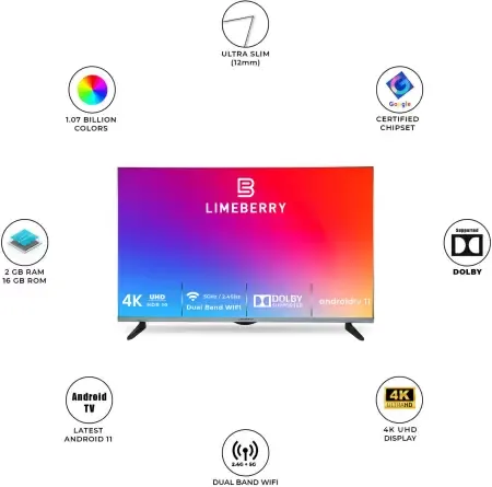 Limeberry SP65QU11SSPS5GV 65 inches 4K QLED Smart TV