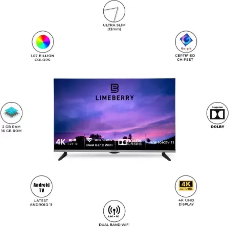 Limeberry SP75QU11SSPS5GV 75 inches 4K QLED Smart TV