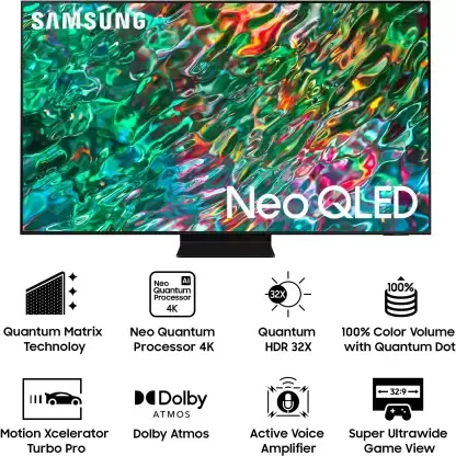 Samsung QA65QN90BAKLXL 65 Inches 4K QLED Smart Tizen TV