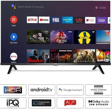 TCL 32S615 32 Inches HD Ready LED Smart Android TV