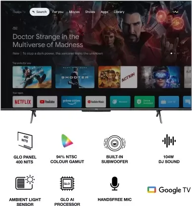 Vu 55GloLED 55 Inches 4K LED Smart Google TV