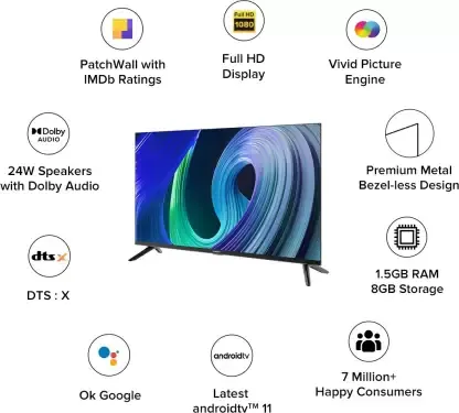 Xiaomi 5A L43M7-EAIN 43 inch Full HD LED Smart TV 2022